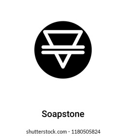 Soapstone icon vector isolated on white background, logo concept of Soapstone sign on transparent background, filled black symbol