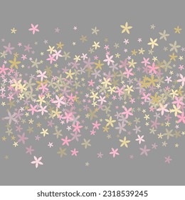 Soapwort simplistic flowers vector design. Pretty field blossom elements isolated. Hinamatsuri Doll's Day motif. Cartoon flowers Soapwort stylized blossom. Striped petals.