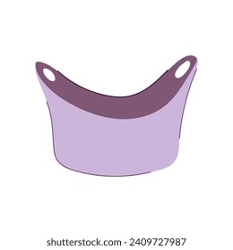 soapy basin plastic cartoon. round hand, blue sink, foam pail soapy basin plastic sign. isolated symbol vector illustration