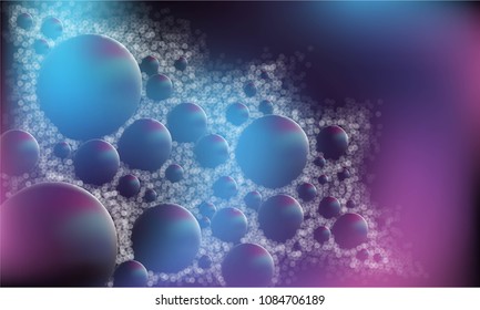 soapy bubbles on the abstract background