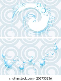 Soapy bubbles on the abstract seamless background. Vector