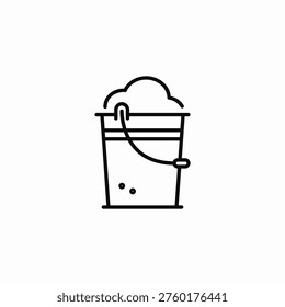 soapy bucket icon sign vector