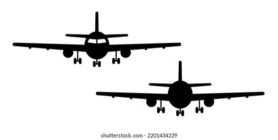 Soaring air plane line path. Take Off airplane, flight route with start point. Vector aircraft sign. Vacation, holliday. Tourism. route concept. Front, rear view