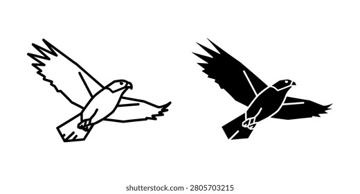 Soaring bird illustration with flight path wing span wildlife illustration silhouette movement elegance abstract minimalist migration