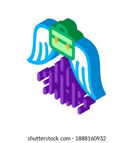 vectores de icono de carrera en alza. signo de carrera isométrica en alza. ilustración de símbolo aislado de color