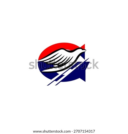 A soaring eagle rising upward and forming a unique letter monogram logo. Ideal for aviation brands, security firms, sports teams, and strong identity designs with dynamic upward motion.