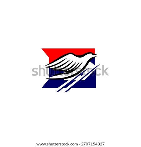 A soaring eagle rising upward and forming a unique letter monogram logo. Ideal for aviation brands, security firms, sports teams, and strong identity designs with dynamic upward motion.