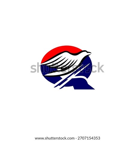 A soaring eagle rising upward and forming a unique letter monogram logo. Ideal for aviation brands, security firms, sports teams, and strong identity designs with dynamic upward motion.