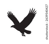 Soaring Eagle Silhouette Vector Illustration	
