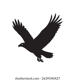Soaring Eagle Silhouette Vector Illustration	
