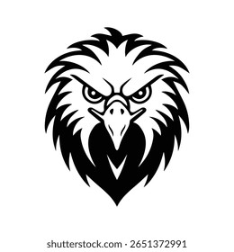 A soaring glyph icon of wild eagle face