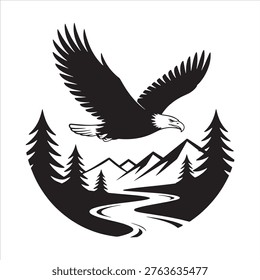 Soaring high above rugged peaks, this majestic eagle dominates a breathtaking mountain landscape. Perfect for nature lovers, wildlife enthusiasts, and adventure seekers, this stunning scene captures freedom, strength, and the beauty of the great outdoors in every detail.