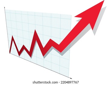 Soaring Line Graph Upward Arrow Business Image