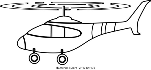 Soaring to new heights with our detailed helicopter illustration