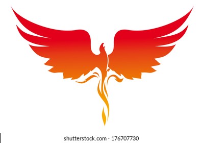 Soaring Phoenix Stock Vector Royalty Free