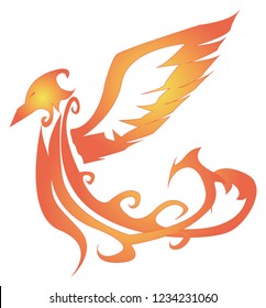 Soaring Phoenix Vector Stock Vector (Royalty Free) 566703718