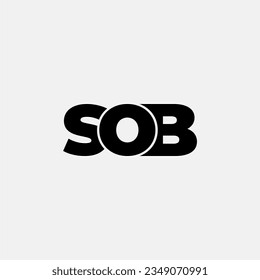 SOB initial letter monogram typography logo vector