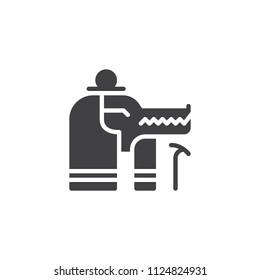 Sobek Egypt God vector icon. filled flat sign for mobile concept and web design. Anubis Egyptian God simple solid icon. Symbol, logo illustration. Pixel perfect vector graphics