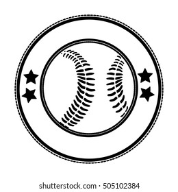 sober baseball emblem or label icon image 
