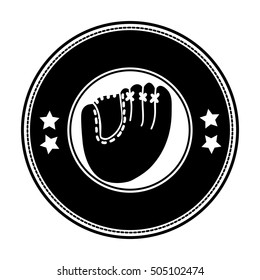 sober baseball emblem or label icon image 