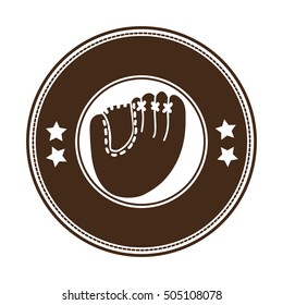 sober baseball emblem or label icon image 