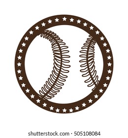 sober baseball emblem or label icon image 