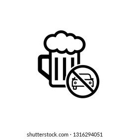 Sober Driving Icon. Clipart Image Isolated On White Background