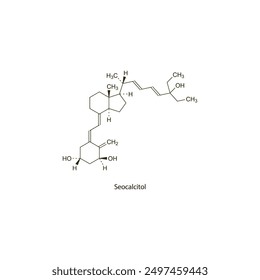 Sobuzoxane estructura molecular esquelética plana Fármaco antineoplásico utilizado en el tratamiento del cáncer. Diagrama científico de la Ilustración vectorial.
