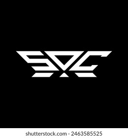 SOC-Buchstabenlogo Vektorgrafik Design, SOC schlicht und modern Logo. SOC Luxuriöses Alphabet-Design  