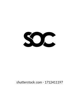 soc letter original monogram logo design