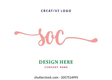 SOC lettering logo is simple, easy to understand and authoritative