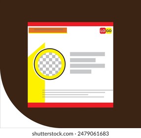 Social Post Design mit rot-weißer Version