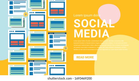 Socailmedia app interface mobile phone. Subscribe. Socailmedia mobile mock up . Vector illustration.concept vector illustration. data statistic vector illustration flat style design