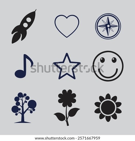 socal midea icon and flower tree icon