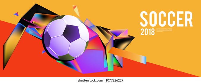 soccer 2018 background banner and poster
