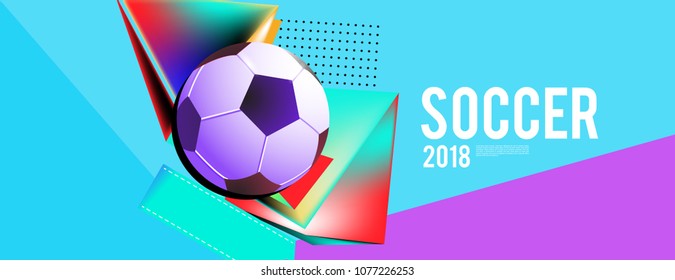 soccer 2018 background banner and poster