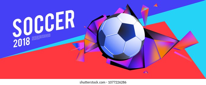 soccer 2018 background banner and poster