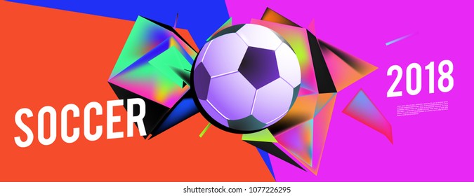 soccer 2018 background banner and poster
