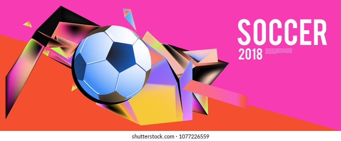 soccer 2018 background banner and poster
