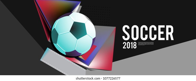 soccer 2018 background banner and poster

