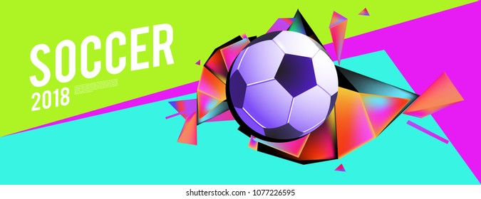 soccer 2018 background banner and poster
