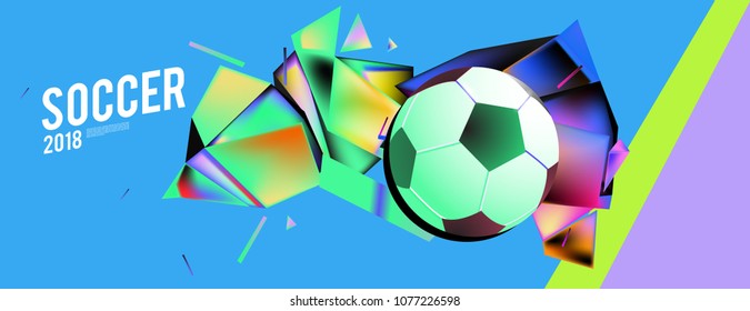soccer 2018 background banner and poster
