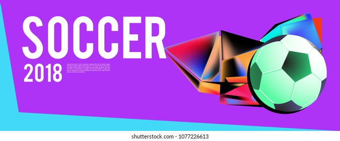 soccer 2018 background banner and poster
