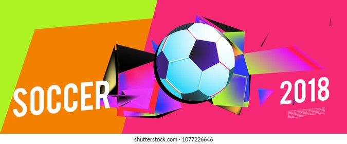 soccer 2018 background banner and poster
