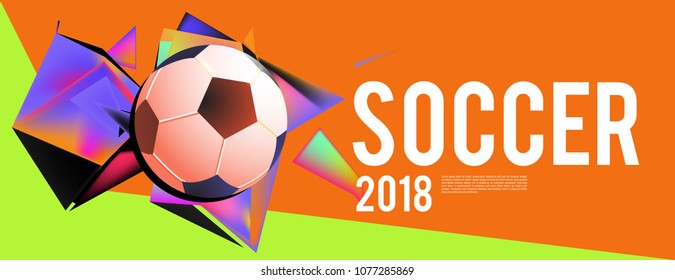 soccer 2018 background banner and poster