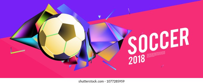 soccer 2018 background banner and poster