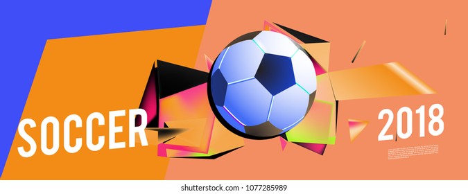 soccer 2018 background banner and poster