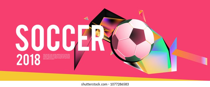soccer 2018 background banner and poster
