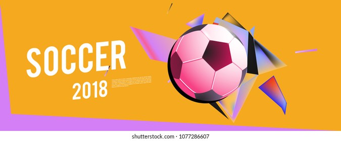 soccer 2018 background banner and poster
