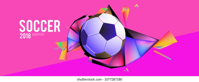 soccer 2018 background banner and poster
